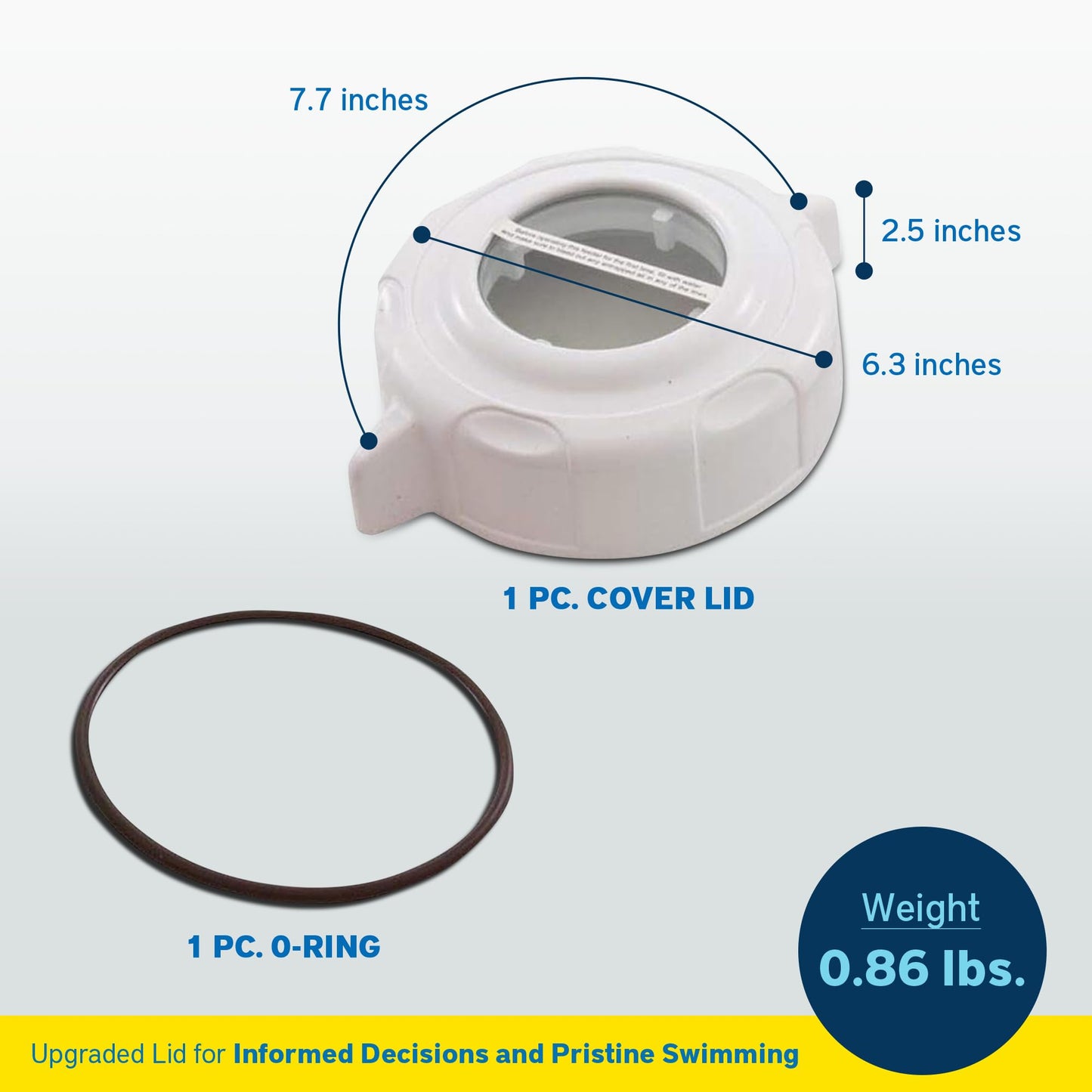 Custom Molded Products Powerclean Ultra Chlor Cover Assembly, Clear Glass