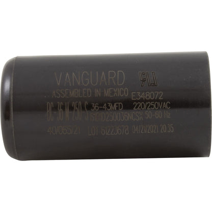 VANGUARD Start Capacitor, 36-43 MFD, 250v, 1-7/16" x 2-3/4"