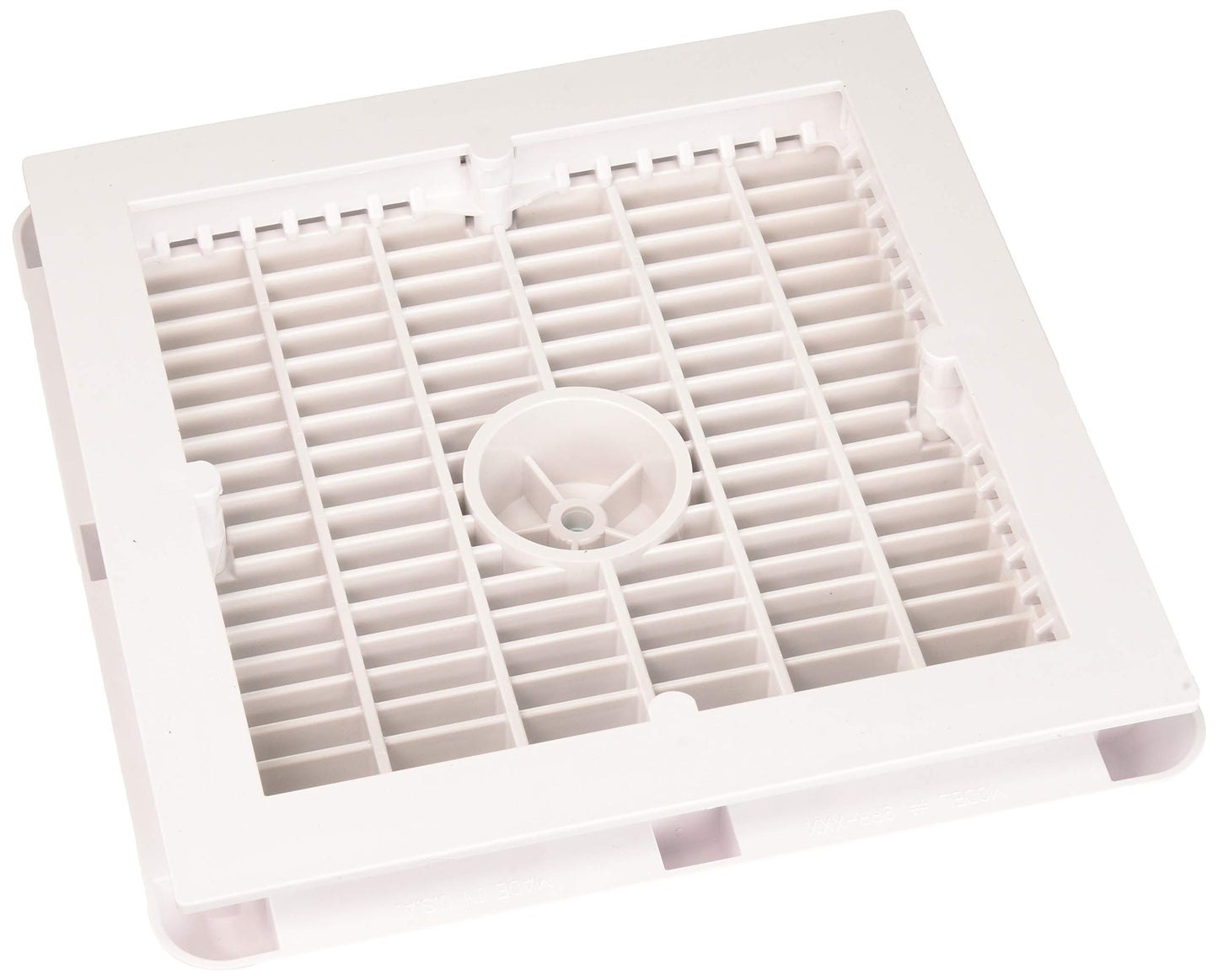 AquaStar WAV9WR101 9X9 White SQ Wave Suction Outlet Cover and Ring