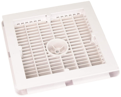 AquaStar WAV9WR101 9X9 White SQ Wave Suction Outlet Cover and Ring