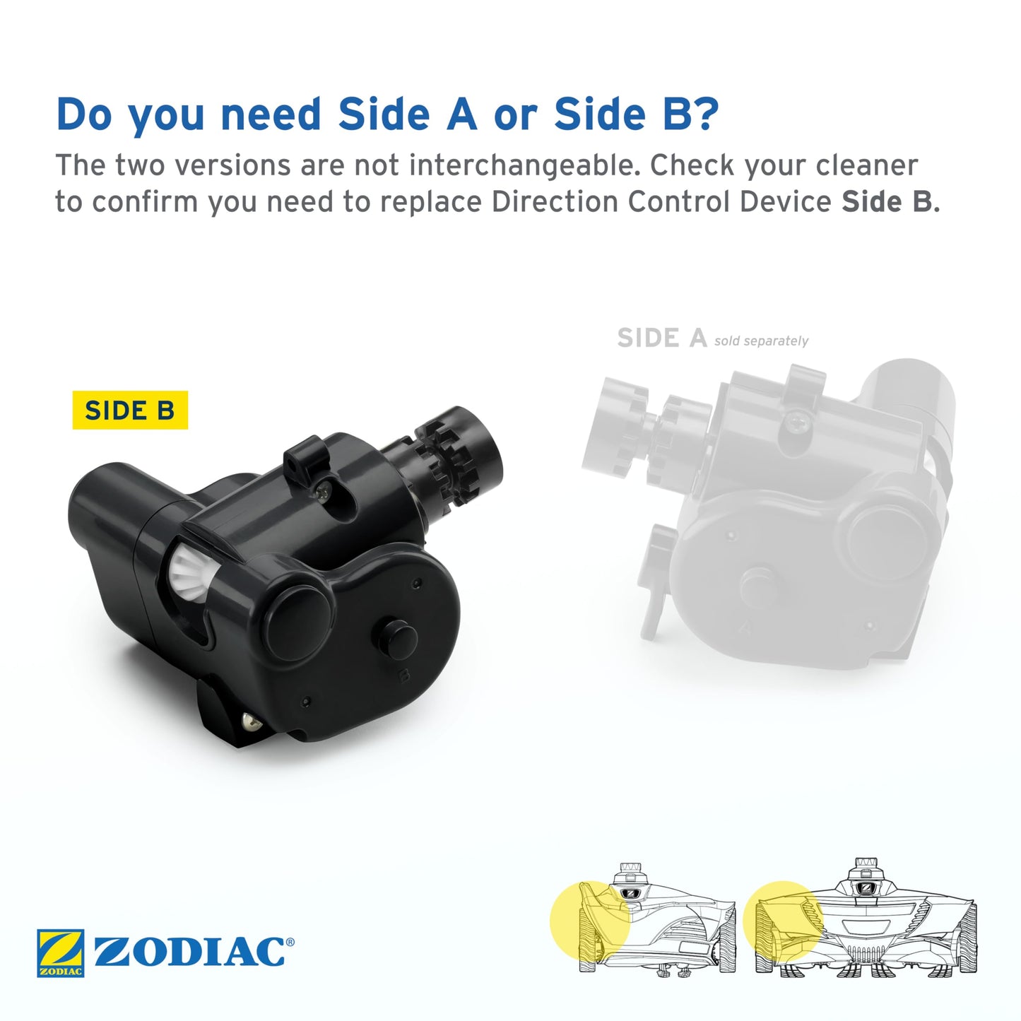 Zodiac Genuine Parts MX8 Direction Control Device Side B, R0524800