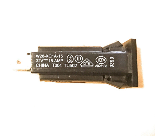 Potter Brumfield Circuit Breaker 15 Amp 120v Push Thru W28XQ1A-15