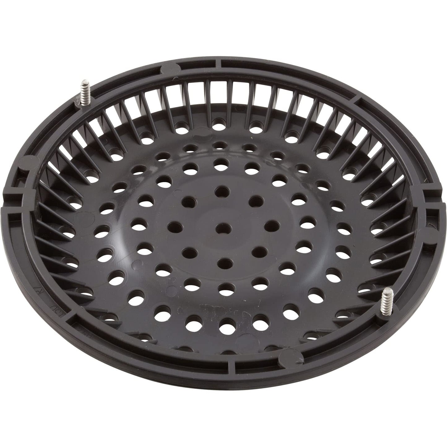 Waterway Plastics Main Drain Grate, WW Anti-Vortex, 8" Round, w/o Screws, Dk Gry