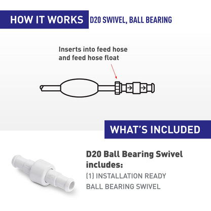 Polaris Genuine Parts D20 Ball Bearing Swivel Replacement Compatible with Polaris Models 280, 380, 3900 SPORT, TR28P, TR35P, 180