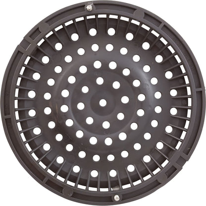 Waterway Plastics Main Drain Grate, WW Anti-Vortex, 8" Round, w/o Screws, Dk Gry