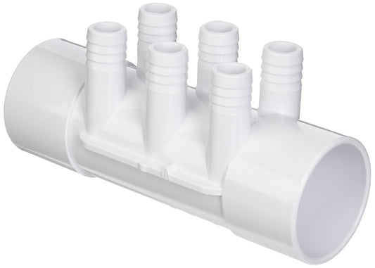 Waterway Plastics 806105121233 Barb Manifold 2" x 2"SW x 6-3/4"