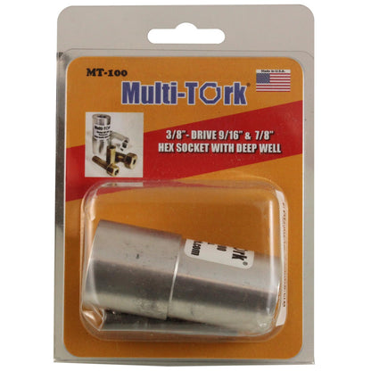 Multi-Tork Tool, Socket, Double-Hex, 9/16 and 7/8, with 1.48well MT-100