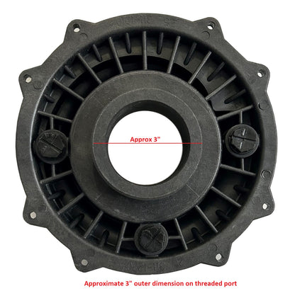 Waterway Plastics 311-1220 Executive Spa Pump Volute Faceplate with Housing O-Rings and Plugs, Black, (316-1220)