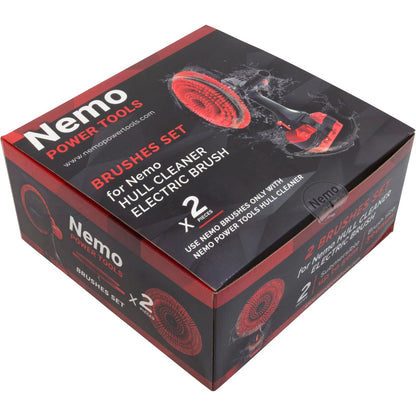 Nemo Power SN14019 Brushes, Nemo Power Tools,Hull Cleaner,Red, Soft Bristle,2Pk