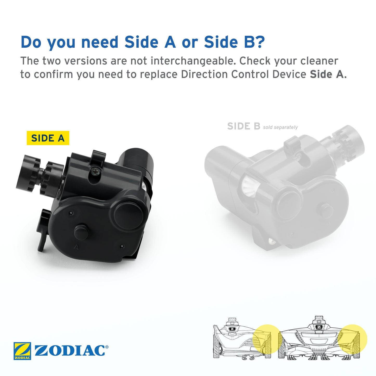 Zodiac Genuine Parts MX8 Direction Control Device Side A, R0524700