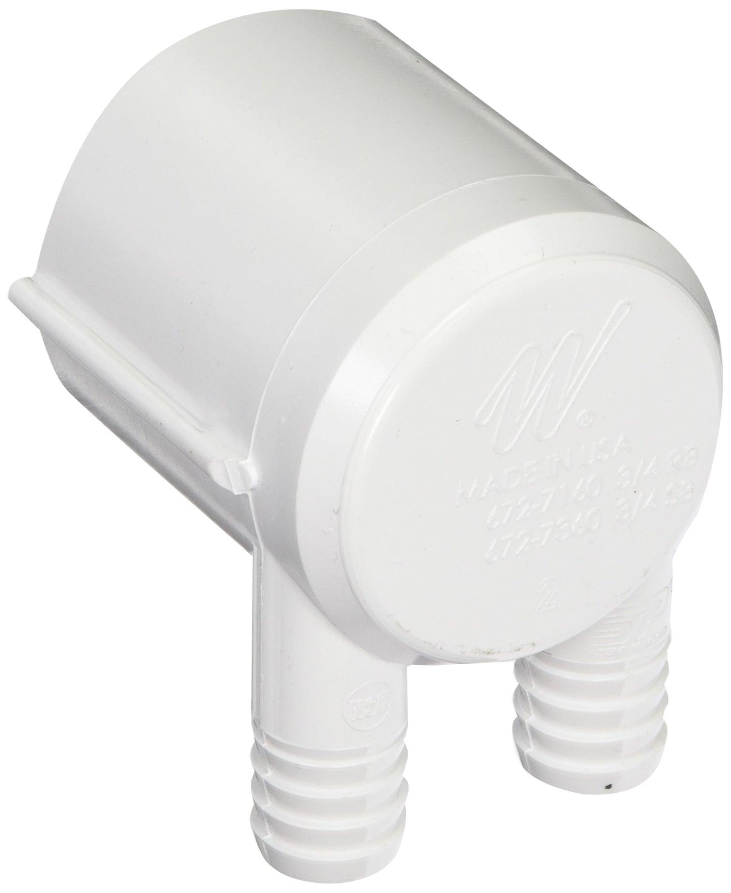 Waterway Plastics 806105121271 2" S X Dead End (2) 3/4" Rib Barb Manifold