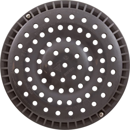 Waterway Plastics Main Drain Grate, WW Anti-Vortex, 8" Round, w/o Screws, Dk Gry