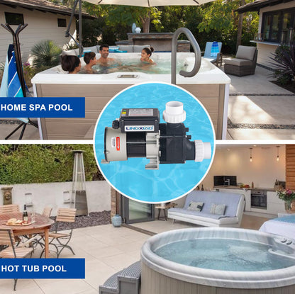 LINGXIAO 2HP Hot Tub Bath Pump - LX Pump Motor 110V - 120V, 1.5" Port (WBH200)