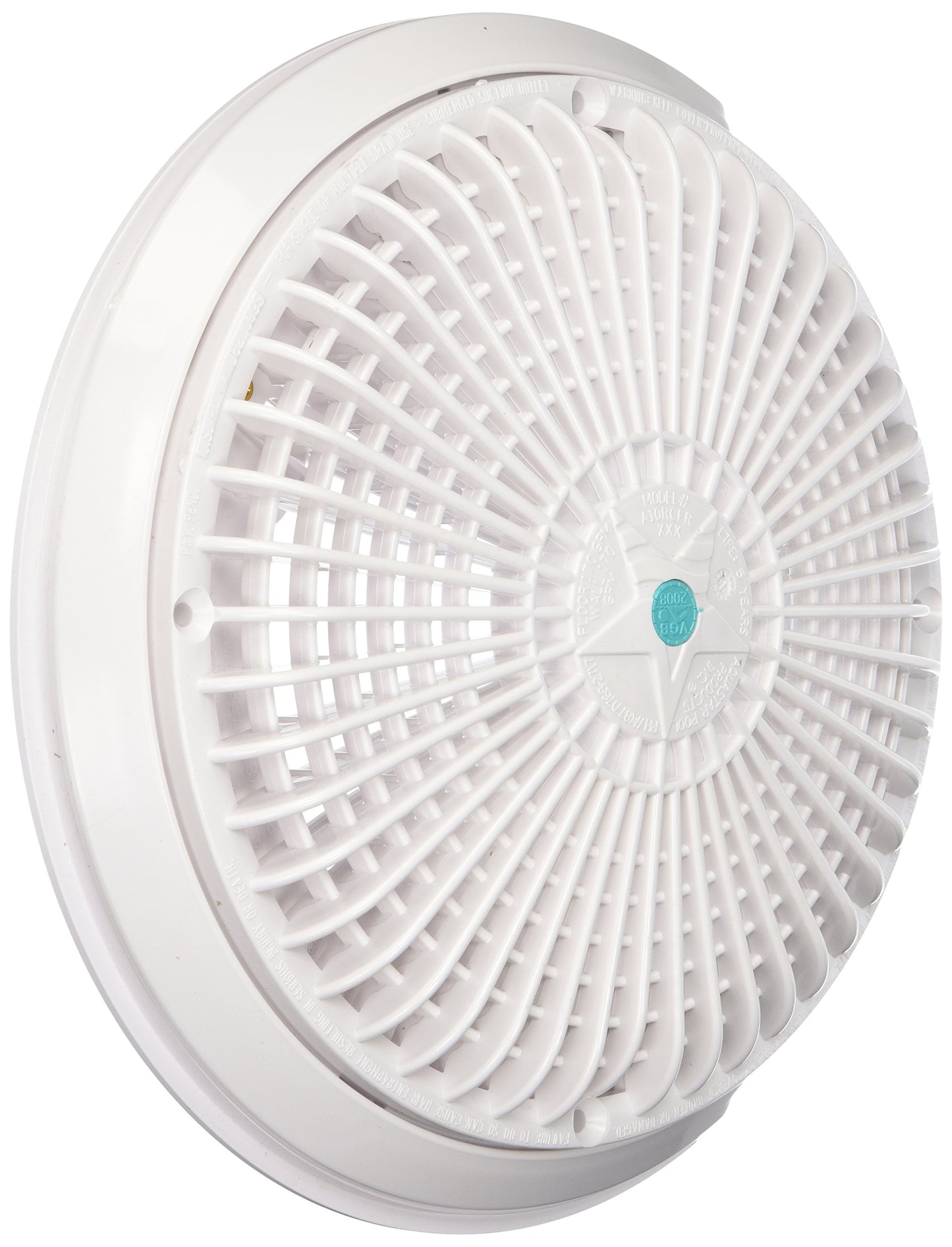 Drain Cover, VGB Univ.Retro-Fit, 10" W/ 8" Retro Frame, White 10AVRCFRV101