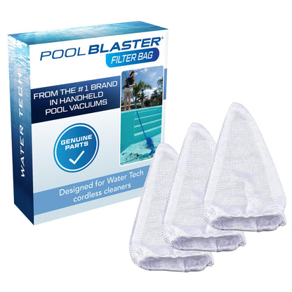 POOL BLASTER Genuine Replacement All-Purpose Filter Bags 3-Pack for Centennial, Eclipse, Fusion PV-10, Hydro 500, iVac 350, iVac M3, Pulse, Speed Vac Turbo and Rush X21 Pool Vacuums by Water Tech