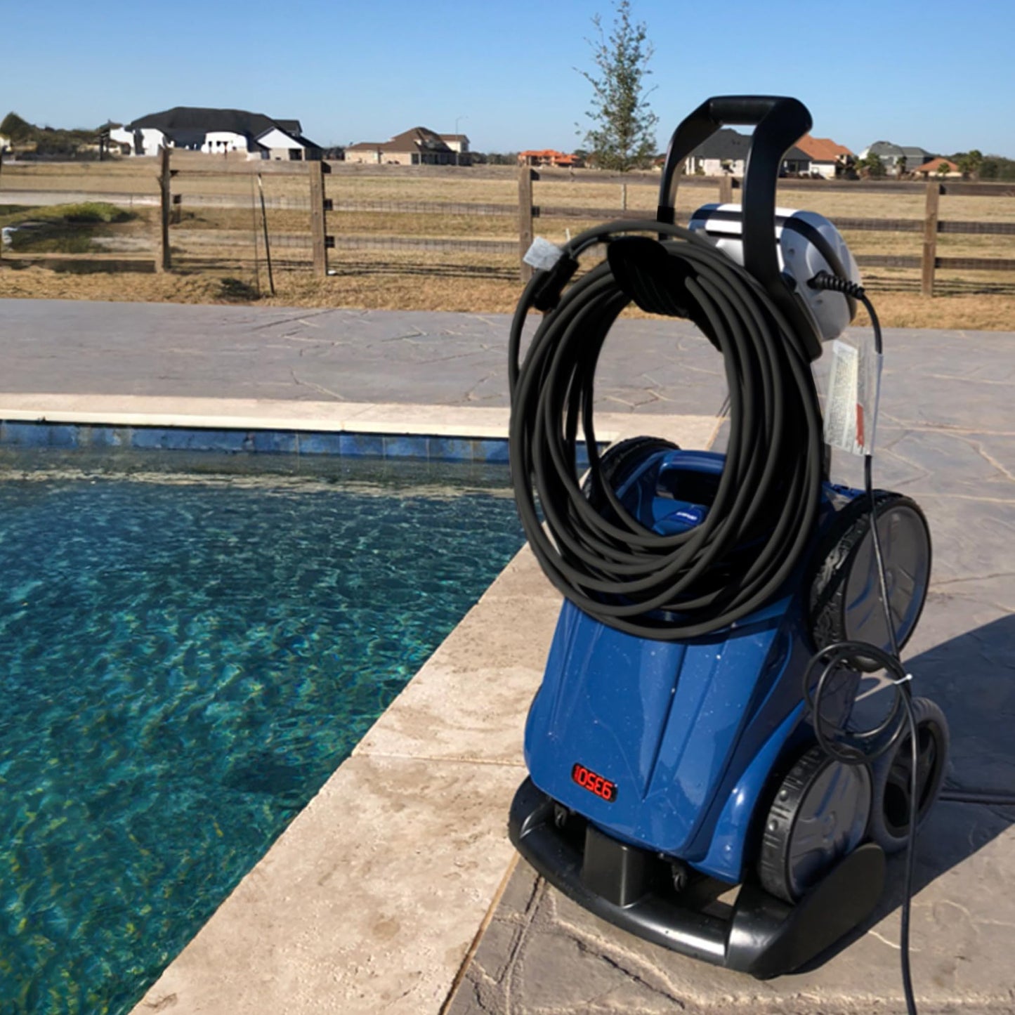 Polaris Replacement Swivel Floating Cable Assembly with 69 Inch Cord Compatible 9550 Sport and 9650iQ Robotic Pool Cleaner, Black