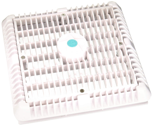 AquaStar WAV9WR101 9X9 White SQ Wave Suction Outlet Cover and Ring