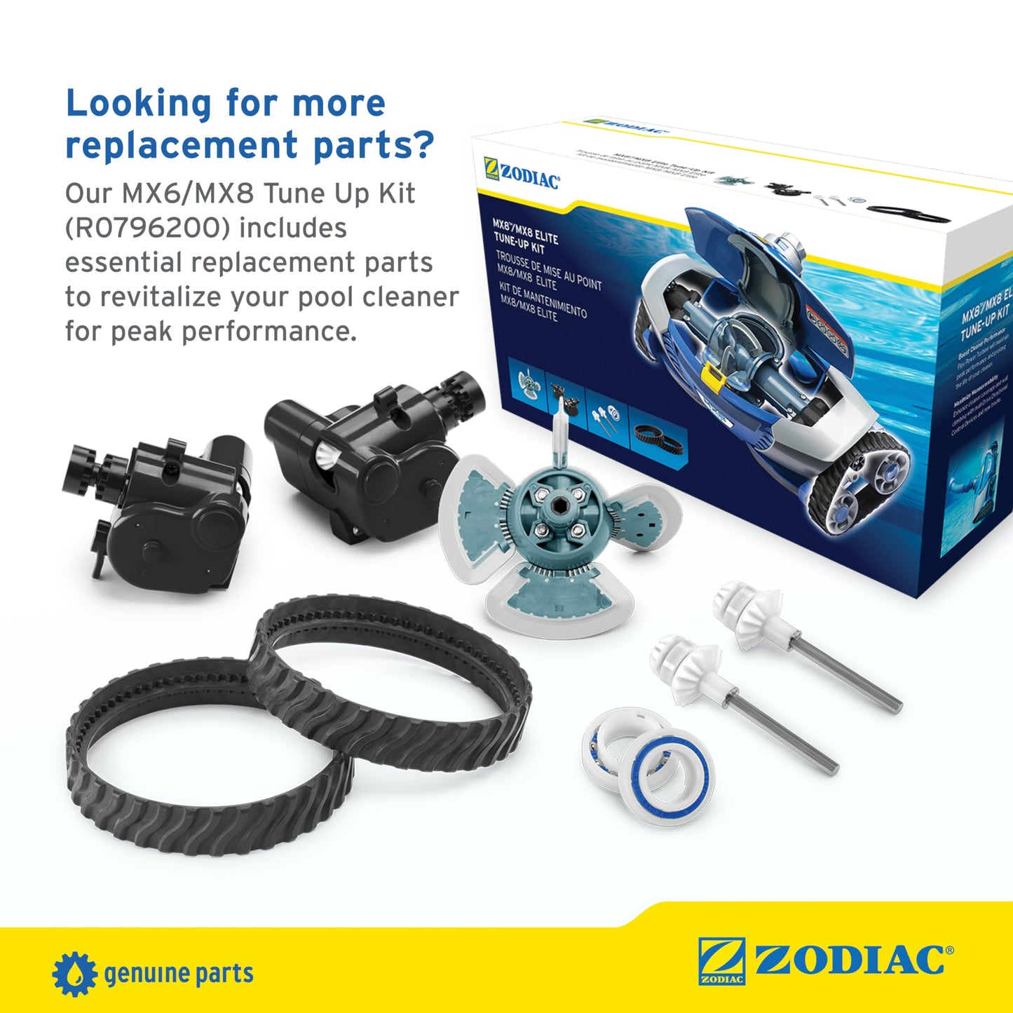 Zodiac Genuine Parts MX8 Drive Shaft Assembly Replacement Kit, R0525100